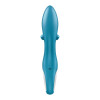 Вібратор-кролик із потрійним відростком Satisfyer Embrace me Turquoise, 2 мотори, діаметр 3,6 см