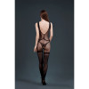 Бодістокінг з доступом Moonlight Model 14 XS-L Black, малюнок боді та панчіх на підв’язках