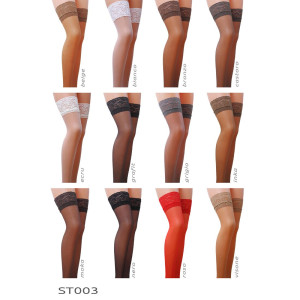 Чулки Passion ST003 5 beige: классические, на ажурной силиконовой резинке. Photo 3