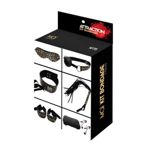 Набір MAI BDSM STARTER KIT Nº 75 Leopard: батіг, кляп, наручники, маска, нашийник, мотузка, затискач. Photo 2