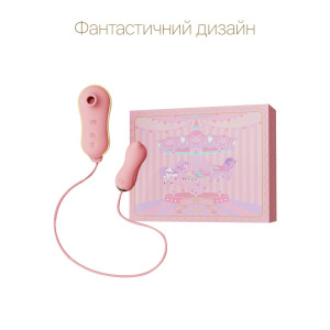 Набір 2в1 Zalo — UNICORN Pink, віброяйце + вакуумний стимулятор. Photo 3