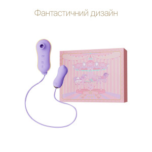 Набір 2в1 Zalo — UNICORN Violet, віброяйце + вакуумний стимулятор. Photo 3
