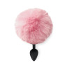 Силиконовая анальная пробка М Art of Sex - Silicone Bunny Tails Butt plug Pink, диаметр 3,5 см