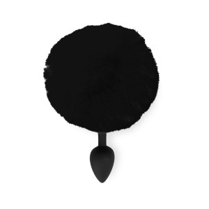 Силиконовая анальная пробка М Art of Sex - Silicone Bunny Tails Butt plug Black, диаметр 3,5 см. Photo 2