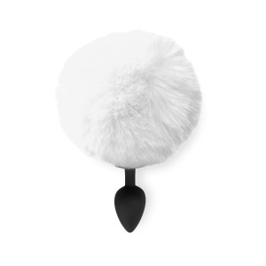Силиконовая анальная пробка М Art of Sex - Silicone Bunny Tails Butt plug White, диаметр 3,5 см. Photo 2