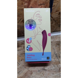 Смарт-вібратор з вакуумною стимуляцією Satisfyer Twirling Pro+ dark red  (м'ята упаковка!!!). Photo 2