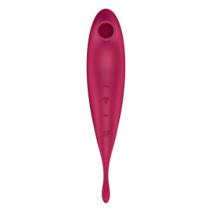 Смарт-вибратор для клитора с вакуумной стимуляцией Satisfyer Twirling Pro+ dark red. Photo 3