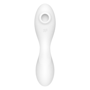 Вакуумний смарт-стимулятор із вібрацією Satisfyer Curvy Trinity 5 (White), керування зі смартфона. Photo 2