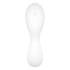 Вакуумний смарт-стимулятор із вібрацією Satisfyer Curvy Trinity 5 (White), керування зі смартфона