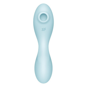 Вакуумний смарт-стимулятор із вібрацією Satisfyer Curvy Trinity 5 (Blue), керування зі смартфона. Photo 2