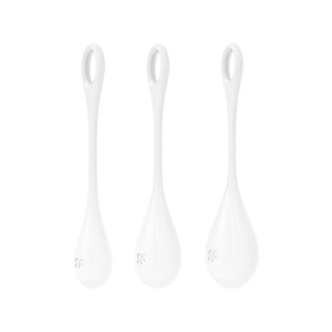 Набор йони бусин Satisfyer Yoni Power 1 White, диаметр 2-2,5-3см, вес 22-46-74гр. Photo 3