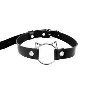 Чокер на шию Киця Art of Sex - Kiti з натуральної шкіри, колір Чорний. Photo 2