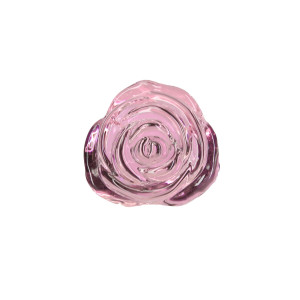 Стеклянная анальная пробка Pillow Talk Rosy Luxurious Glass Anal Plug, ⌀3,3 см, вибропуля в подарок. Photo 3