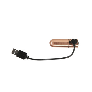 Віброкуля PowerBullet First-Class Bullet 2.5″ з Key Chain Pouch, Rose Gold, 9 режимів вібрації. Photo 2
