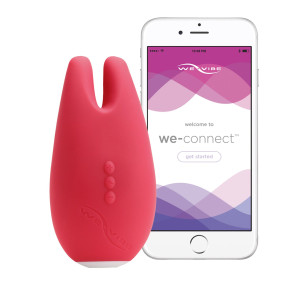 Кліторальний смарт-вібратор Gala by We-Vibe Pink, 2 вібропальчики, 2 мотори, потужні вібрації. Photo 2