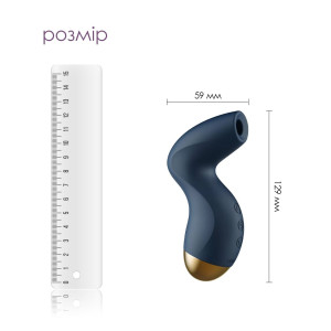 Вакуумный клиторальный стимулятор Svakom Pulse Pure Navy Blue, 5 режимов, 5 интенсивностей в каждом. Photo 2