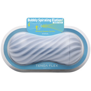 Мастурбатор Tenga FLEX Bubbly Blue с изменяемой интенсивностью, можно скручивать, вакуум. Photo 2
