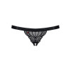 Мереживні танги з доступом Obsessive 828-THC-1 crotchless thong L/XL, чорні