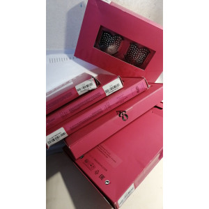 Накладки-серця на соски зі стразами Obsessive A750 nipple covers, чорні (м'ята упаковка!!!). Photo 2