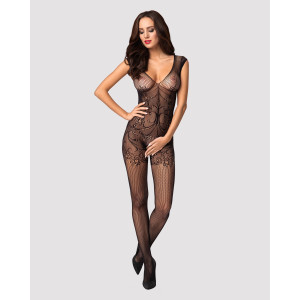 Бодістокінг Obsessive Bodystocking F234 S/M/L, абстрактний малюнок, глибоке декольте. Photo 3