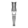 Бодістокінг Obsessive Bodystocking F236 S/Ml/L, глибоке декольте, імітація шнурівки