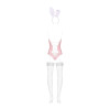 Еротичний костюм зайчика Obsessive Bunny suit 4 pcs costume pink S/M, рожевий, топ з підв’язками, тр