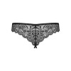 Мереживні танга з доступом Obsessive Contica crothchles thong S/M, чорні