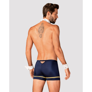 Еротичний костюм пілота Obsessive Pilotman set L/XL, боксери, манжети, комір з краваткою, окуляри. Photo 2