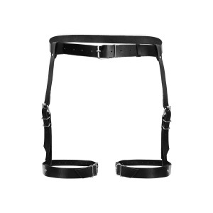 Сексуальні гартери Art of Sex - Gwen із натуральної шкіри, розмір XS-2XL, колір чорний. Photo 3