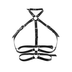 Портупея жіноча Art of Sex - Mirra, натуральна шкіра, розмір XS-2XL, колір чорний. Photo 3