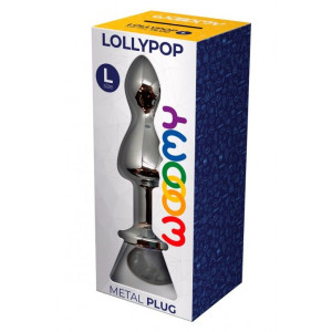 Металлическая анальная пробка Wooomy Lollypop Double Ball Metal Plug L диаметр 3,5 см, длина 10,5 см. Photo 3