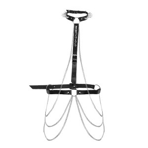 Портупея жіноча Art of Sex - Keliya, натуральна шкіра, розмір XS-2XL, колір чорний. Photo 3