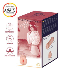 Двосторонній мастурбатор Pocket Anal Stroker Adriana Flesh, вагіна та попка. Photo 3