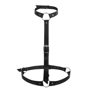 Портупея жіноча Art of Sex - Debbi, натуральна шкіра, розмір XS-2XL, колір чорний. Photo 3