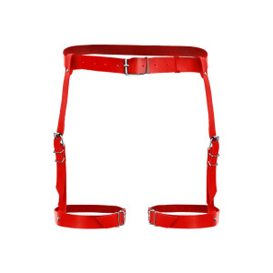 Сексуальні гартери Art of Sex - Gwen із натуральної шкіри, розмір XS-2XL, колір червоний. Photo 2