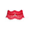 Широкий мереживний чокер Obsessive Bergamore choker, red