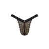 Мереживні трусики із заниженою талією Obsessive Estiqua panties XS/S, black