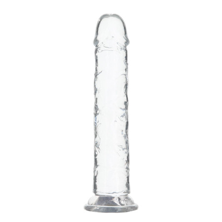 Прозорий фалоімітатор ADDICTION Vertical Dong 8″, присоска, діаметр 3,8 см, віброкуля в подарунок