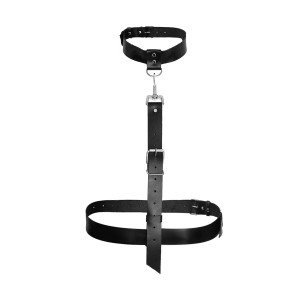 Сексуальна портупея із натуральної шкіри Art of Sex - Heidi, розмір XS-2XL, колір чорный. Photo 3