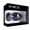 Металева анальна пробка з кристалом Dorcel Diamond Plug Black L