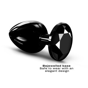 Металлическая анальная пробка с кристаллом Dorcel Diamond Plug Black L. Photo 2