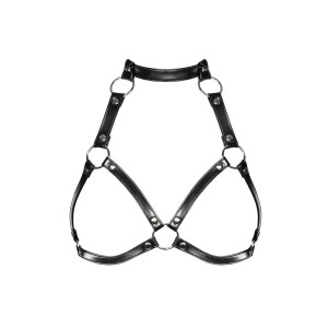 Портупея на груди Obsessive A740 harness black O/S, штучна шкіра