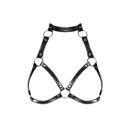 Портупея на груди Obsessive A740 harness black O/S, штучна шкіра