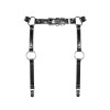 Гартеры Obsessive A741 garter belt black O/S, искусственная кожа