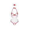 Костюм медсестри Leg Avenue Naughty Nurse, one size, боді та шапочка