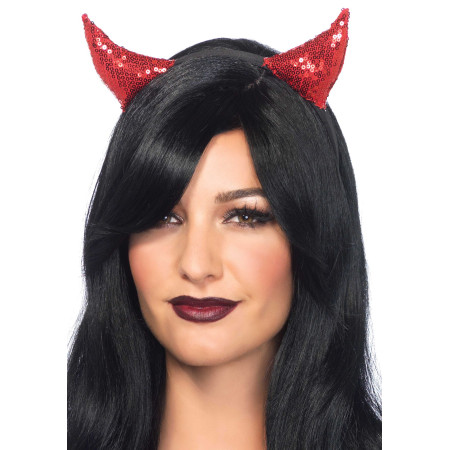 Диявольські ріжки з паєтками Leg Avenue Sequin devil horns