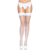 Чулки-сетка для крепления на пояс Leg Avenue Nylon Fishnet Thigh Highs White, one size