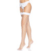 Панчохи у велику сітку Leg Avenue Fence Net Thigh Highs White, one size