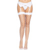 Панчохи у велику сітку Leg Avenue Fence Net Thigh Highs White, one size