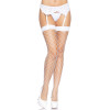 Панчохи у велику сітку Leg Avenue Fence Net Thigh Highs White, one size